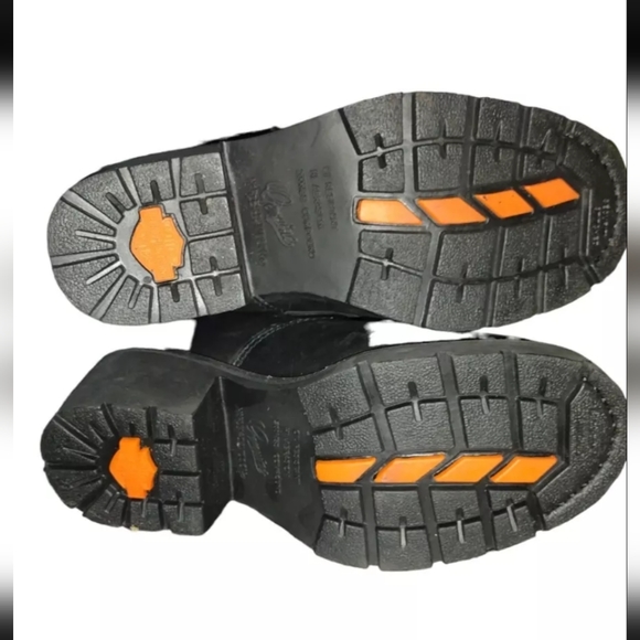 Harley Davidson Women's boots tall black zip up leather NWT size 7 - Picture 2 of 9